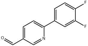 6-(3,4-二氟苯基)-3-吡啶甲醛 结构式