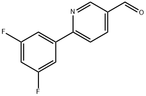 6-(3,5-二氟苯基)-3-吡啶甲醛,898404-56-3,结构式
