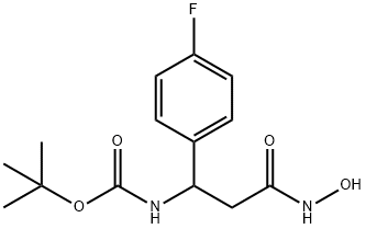 3-(BOC-氨基)-3-(4-氟苯基)-N-羟基丙酰胺, 898404-67-6, 结构式
