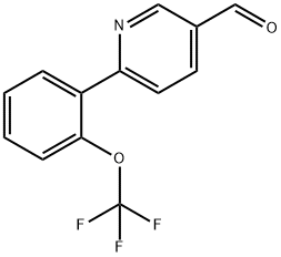 6-[2-(三氟甲氧基)苯基]-3-吡啶甲醛, 898405-31-7, 结构式