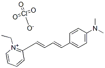 2-(4-(4-(DIMETHYLAMINO)PHENYL)-1,3-BUTADIENYL)-1-ETHYLPYRIDINIUM PERCHLORATE Struktur