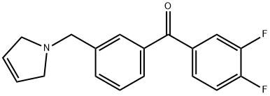 3,4-DIFLUORO-3'-(3-PYRROLINOMETHYL) BENZOPHENONE Structure