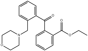 2-(2-(吗啉甲基)苯甲酰基)苯甲酸乙酯,898750-14-6,结构式