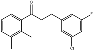 3-(3-CHLORO-5-FLUOROPHENYL)-2',3'-DIMETHYLPROPIOPHENONE Structure