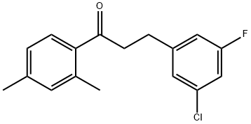 3-(3-CHLORO-5-FLUOROPHENYL)-2',4'-DIMETHYLPROPIOPHENONE Structure
