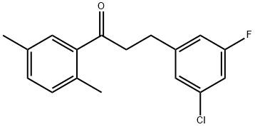 3-(3-CHLORO-5-FLUOROPHENYL)-2',5'-DIMETHYLPROPIOPHENONE Structure