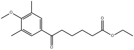 ETHYL 6-(3,5-DIMETHYL-4-METHOXYPHENYL)-6-OXOHEXANOATE Structure