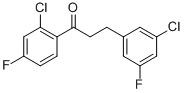 2'-クロロ-3-(3-クロロ-5-フルオロフェニル)-4'-フルオロプロピオフェノン 化学構造式