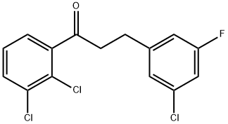 3-(3-クロロ-5-フルオロフェニル)-2',3'-ジクロロプロピオフェノン 化学構造式