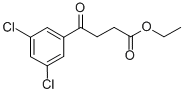 4-(3,5-ジクロロフェニル)-4-オキソ酪酸エチル 化学構造式