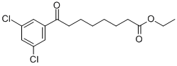 8-(3,5-ジクロロフェニル)-8-オキソオクタン酸エチル 化学構造式