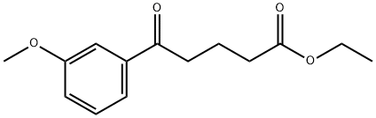 5-(3-メトキシフェニル)-5-オキソ吉草酸エチル 化学構造式