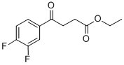 4-(3,4-ジフルオロフェニル)-4-オキソ酪酸エチル 化学構造式