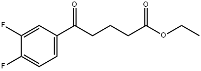 ETHYL 5-(3,4-DIFLUOROPHENYL)-5-OXOVALERATE Struktur