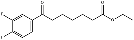 7-(3,4-ジフルオロフェニル)-7-オキソヘプタン酸エチル 化学構造式