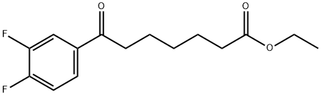 ETHYL 7-(3,4-DIFLUOROPHENYL)-7-OXOHEPTANOATE Structure