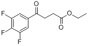 エチル4-オキソ-4-(3,4,5-トリフルオロフェニル)ブチラート 化学構造式