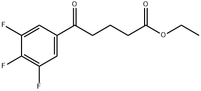 5-オキソ-5-(3,4,5-トリフルオロフェニル)吉草酸エチル 化学構造式