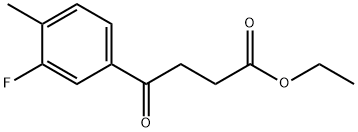 4-(3-フルオロ-4-メチルフェニル)-4-オキソ酪酸エチル 化学構造式