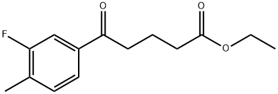 ETHYL 5-(3-FLUORO-4-METHYLPHENYL)-5-OXOVALERATE Structure