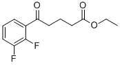 5-(2,3-ジフルオロフェニル)-5-オキソ吉草酸エチル 化学構造式