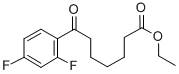 7-(2,4-ジフルオロフェニル)-7-オキソヘプタン酸エチル 化学構造式
