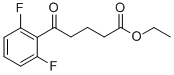 5-(2,6-ジフルオロフェニル)-5-オキソ吉草酸エチル 化学構造式