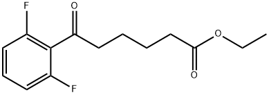 6-(2,6-ジフルオロフェニル)-6-オキソヘキサン酸エチル 化学構造式
