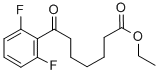 7-(2,6-ジフルオロフェニル)-7-オキソヘプタン酸エチル 化学構造式