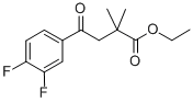 ETHYL 4-(3,4-DIFLUOROPHENYL)-2,2-DIMETHYL-4-OXOBUTYRATE Structure