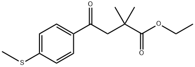 2,2-二甲基-4-(4-(甲硫基)苯基)-4-氧代丁酸乙酯, 898753-74-7, 结构式