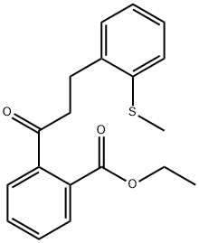 2'-CARBOETHOXY-3-(2-THIOMETHYLPHENYL)PROPIOPHENONE Structure
