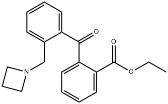 2-アゼチジノメチル-2'-カルボエトキシベンゾフェノン 化学構造式