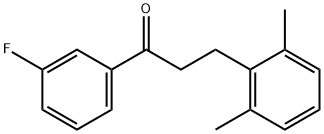 3-(2,6-ジメチルフェニル)-3'-フルオロプロピオフェノン 化学構造式