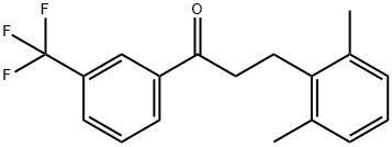 3-(2,6-ジメチルフェニル)-3'-トリフルオロメチルプロピオフェノン 化学構造式