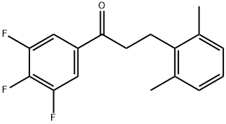 3-(2,6-ジメチルフェニル)-3',4',5'-トリフルオロプロピオフェノン 化学構造式