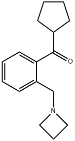 2-(アゼチジノメチル)フェニルシクロペンチルケトン 化学構造式