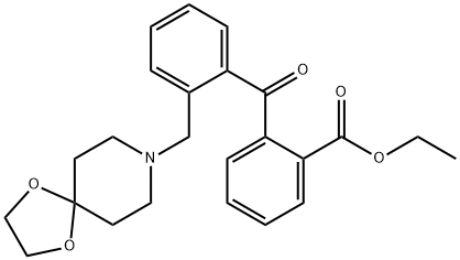2-CARBOETHOXY-2'-[8-(1,4-DIOXA-8-AZASPIRO[4.5]DECYL)METHYL]BENZOPHENONE Struktur