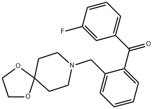 (2-((1,4-二噁烷-8-氮杂螺环并[4.5]癸烷-8-基)甲基)苯基)(3-氟苯基)甲酮 结构式