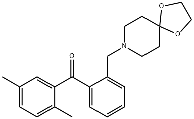 2,5-DIMETHYL-2'-[8-(1,4-DIOXA-8-AZASPIRO[4.5]DECYL)METHYL]BENZOPHENONE Structure