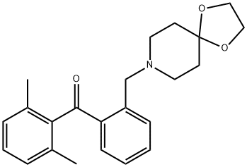 2,6-DIMETHYL-2'-[8-(1,4-DIOXA-8-AZASPIRO[4.5]DECYL)METHYL]BENZOPHENONE Structure
