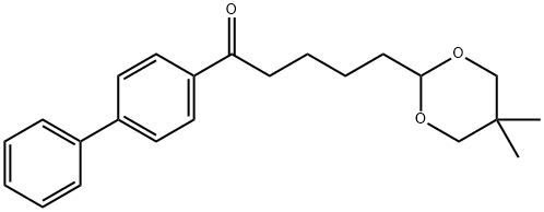 5-(5,5-ジメチル-1,3-ジオキサン-2-イル)-4'-フェニルバレロフェノン 化学構造式