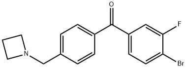 4'-アゼチジノメチル-4-ブロモ-3-フルオロベンゾフェノン 化学構造式