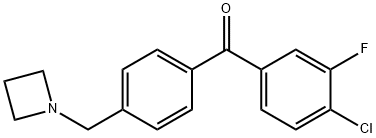 4'-AZETIDINOMETHYL-4-CHLORO-3-FLUOROBENZOPHENONE Structure