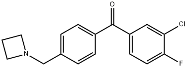 4'-AZETIDINOMETHYL-3-CHLORO-4-FLUOROBENZOPHENONE Structure