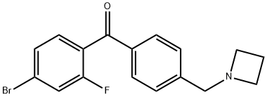 (4-(氮杂环丁烷-1-基甲基)苯基)(4-溴-2-氟苯基)甲酮, 898756-87-1, 结构式