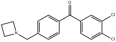 4'-アゼチジノメチル-3,4-ジクロロベンゾフェノン 化学構造式