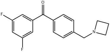 4'-AZETIDINOMETHYL-3,5-DIFLUOROBENZOPHENONE Structure