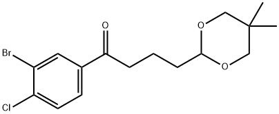 3'-BROMO-4'-CHLORO-4-(5,5-DIMETHYL-1,3-DIOXAN-2-YL)BUTYROPHENONE