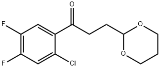2'-CHLORO-4',5'-DIFLUORO-3-(1,3-DIOXAN-2-YL)-PROPIOPHENONE 结构式